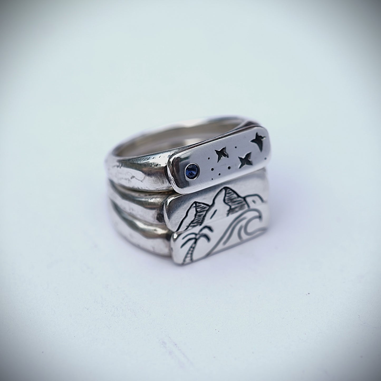 Beach Stacking Signet Ring