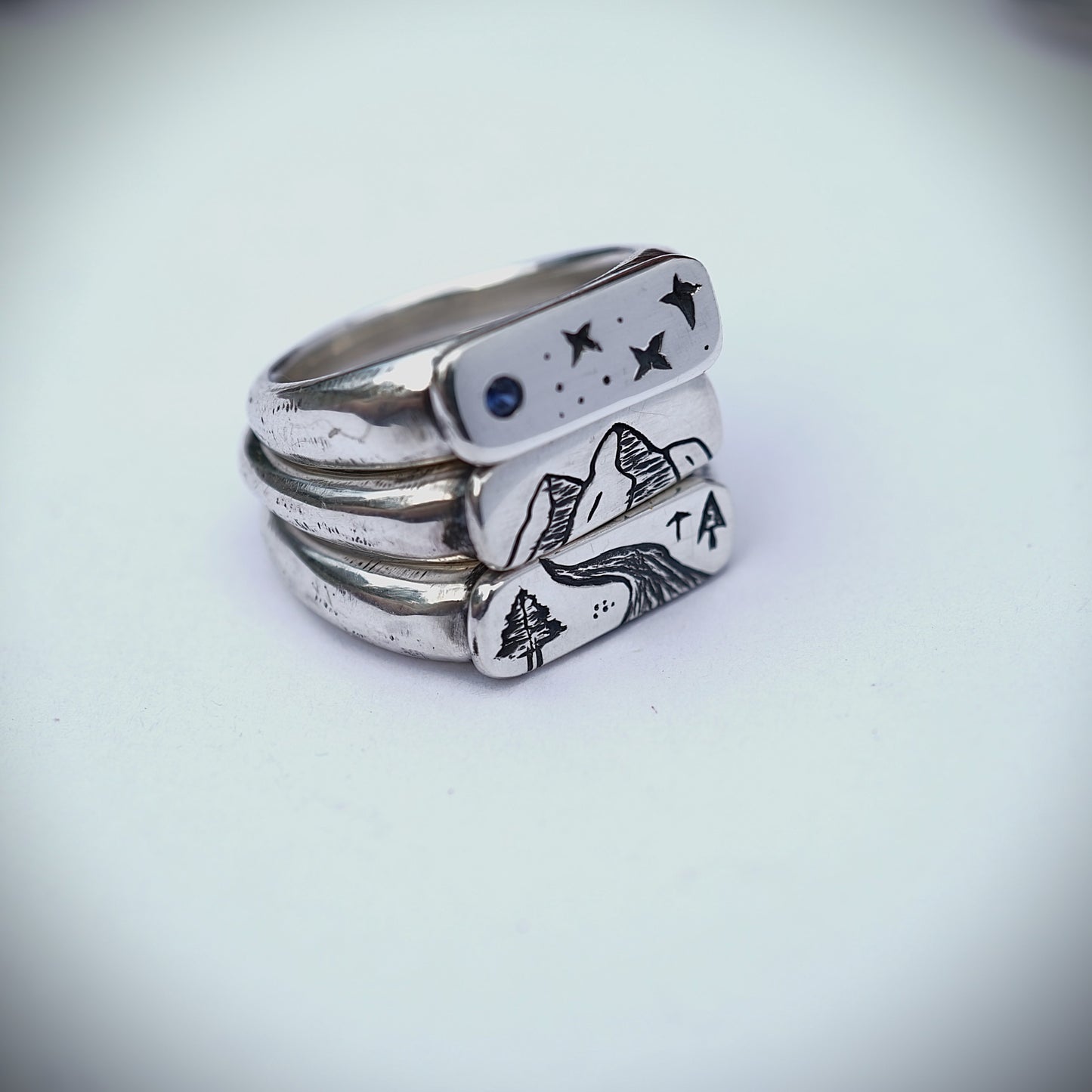 Beach Stacking Signet Ring