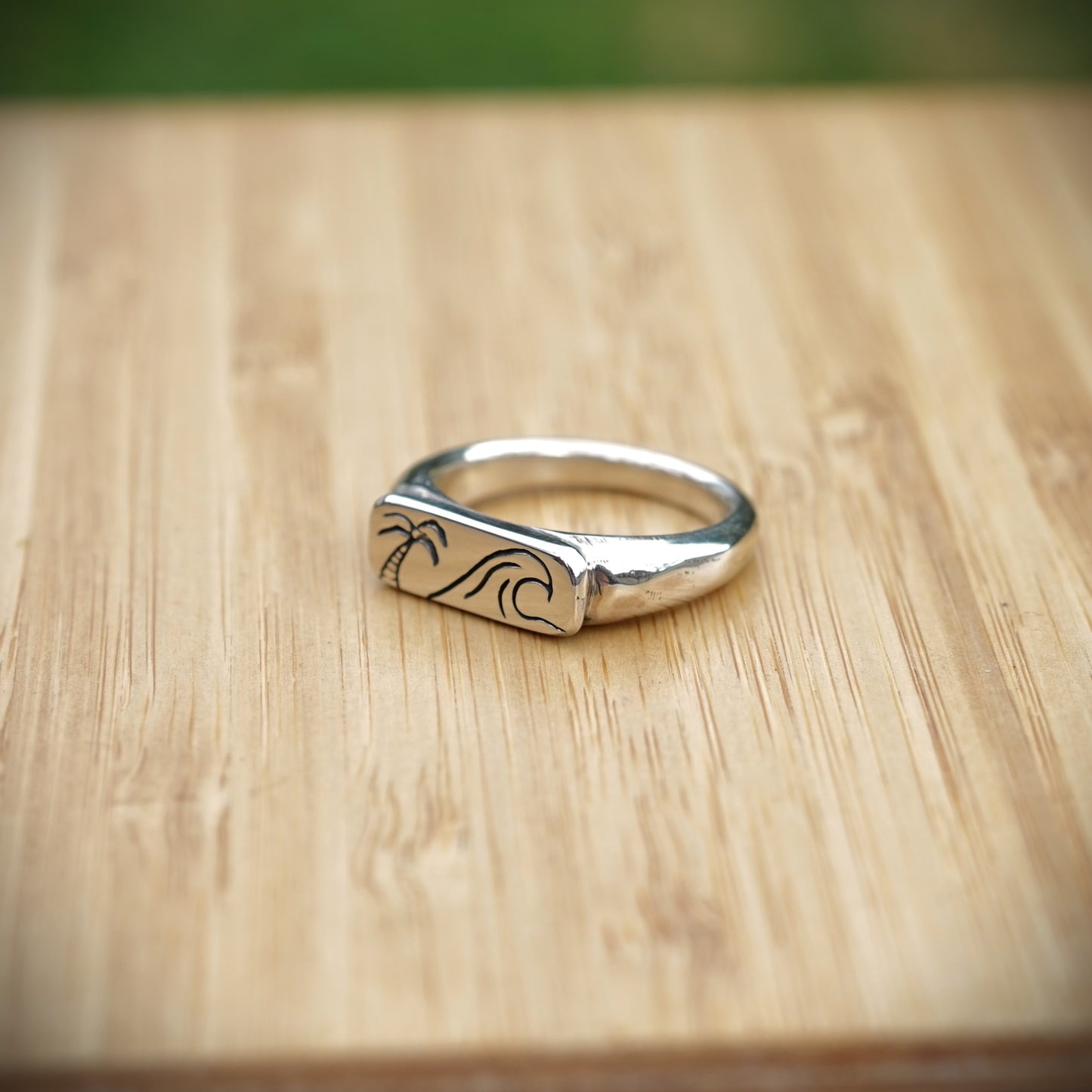 Beach Stacking Signet Ring