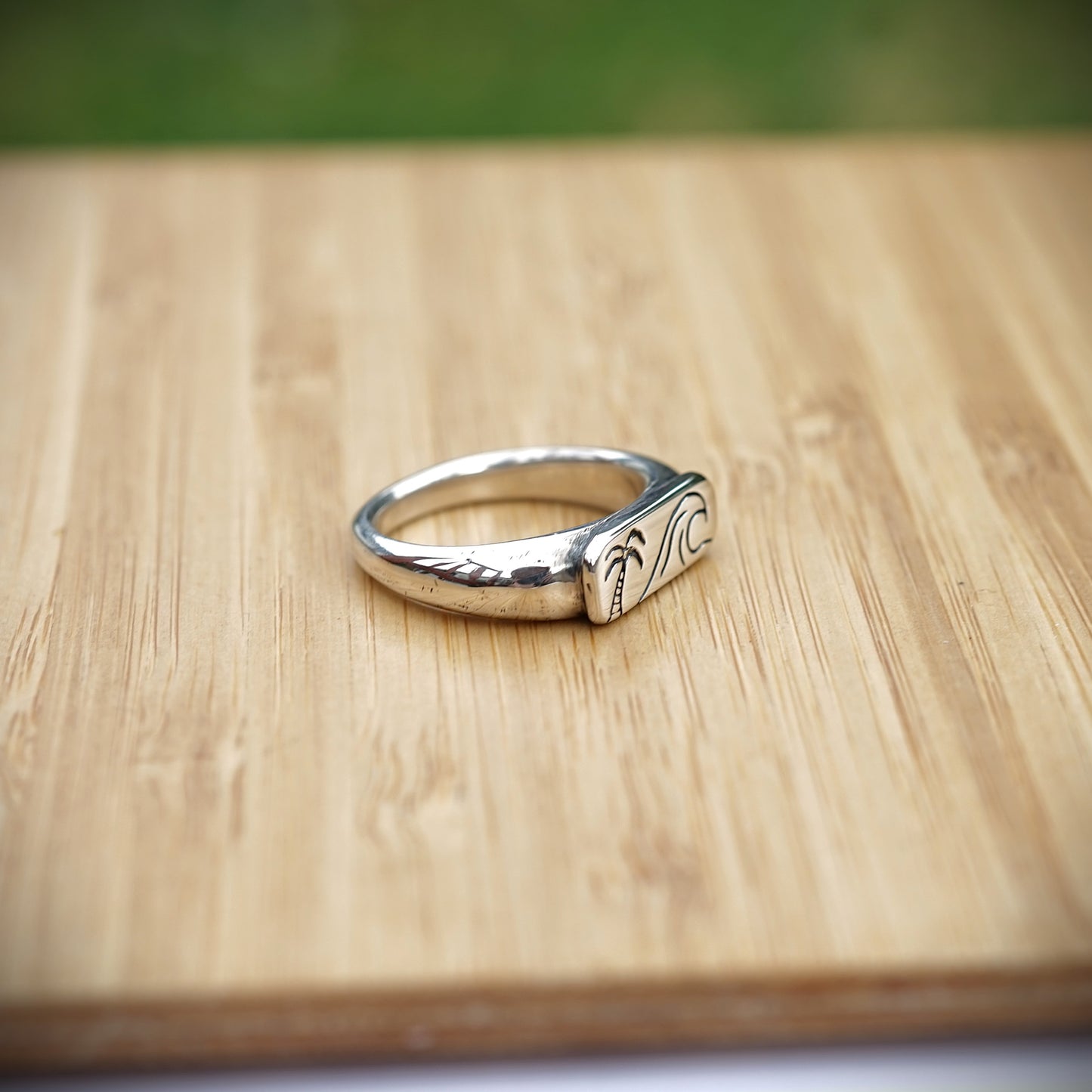Beach Stacking Signet Ring