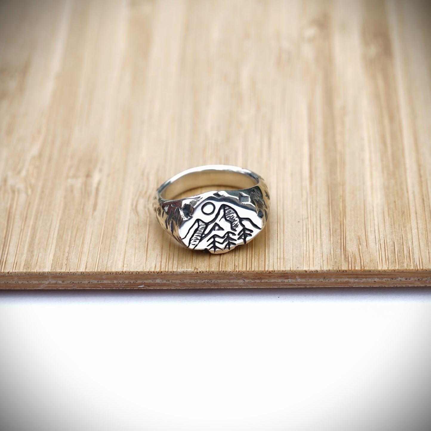 Mountain Landscape Signet Ring