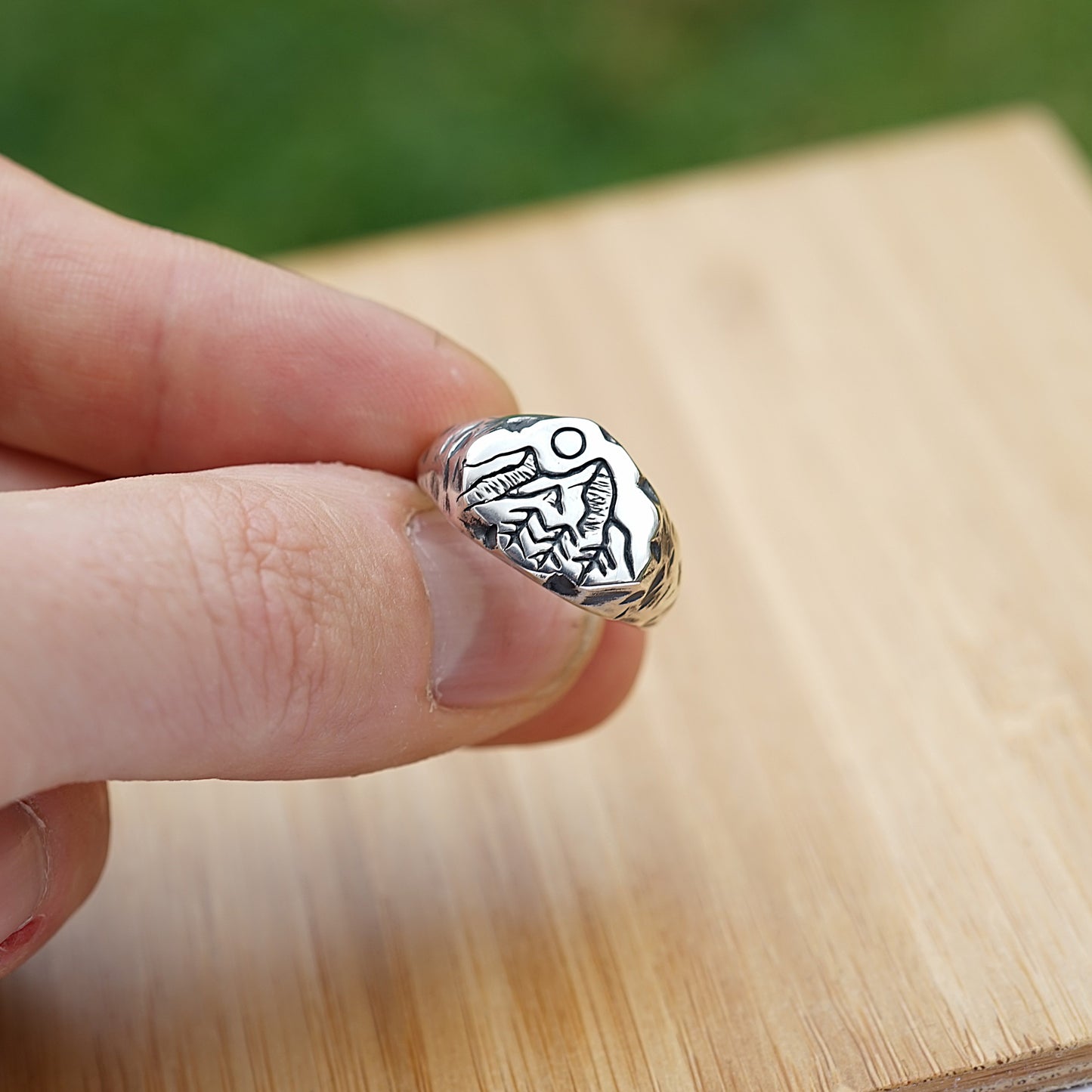 Mountain Landscape Signet Ring