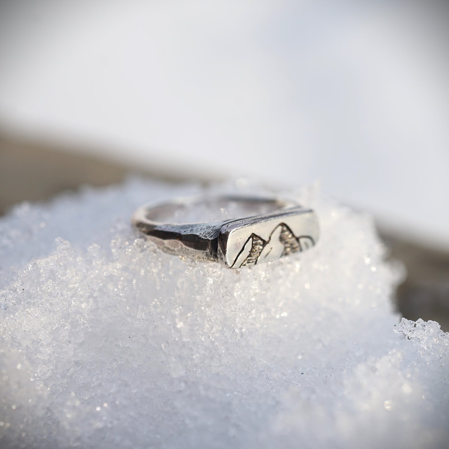 Mountain Stacking Signet Ring
