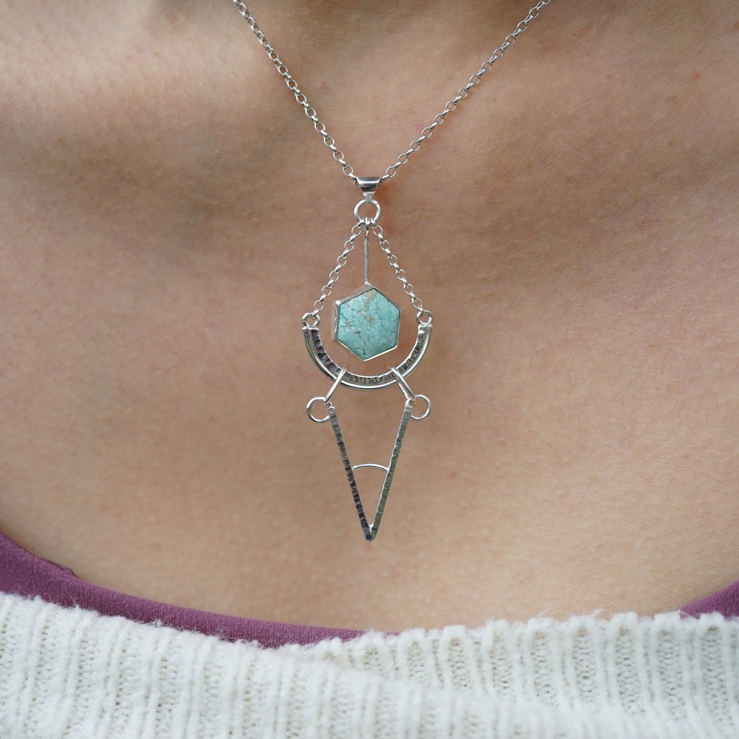 Australian Turquoise and 925 Sterling Silver Pendant