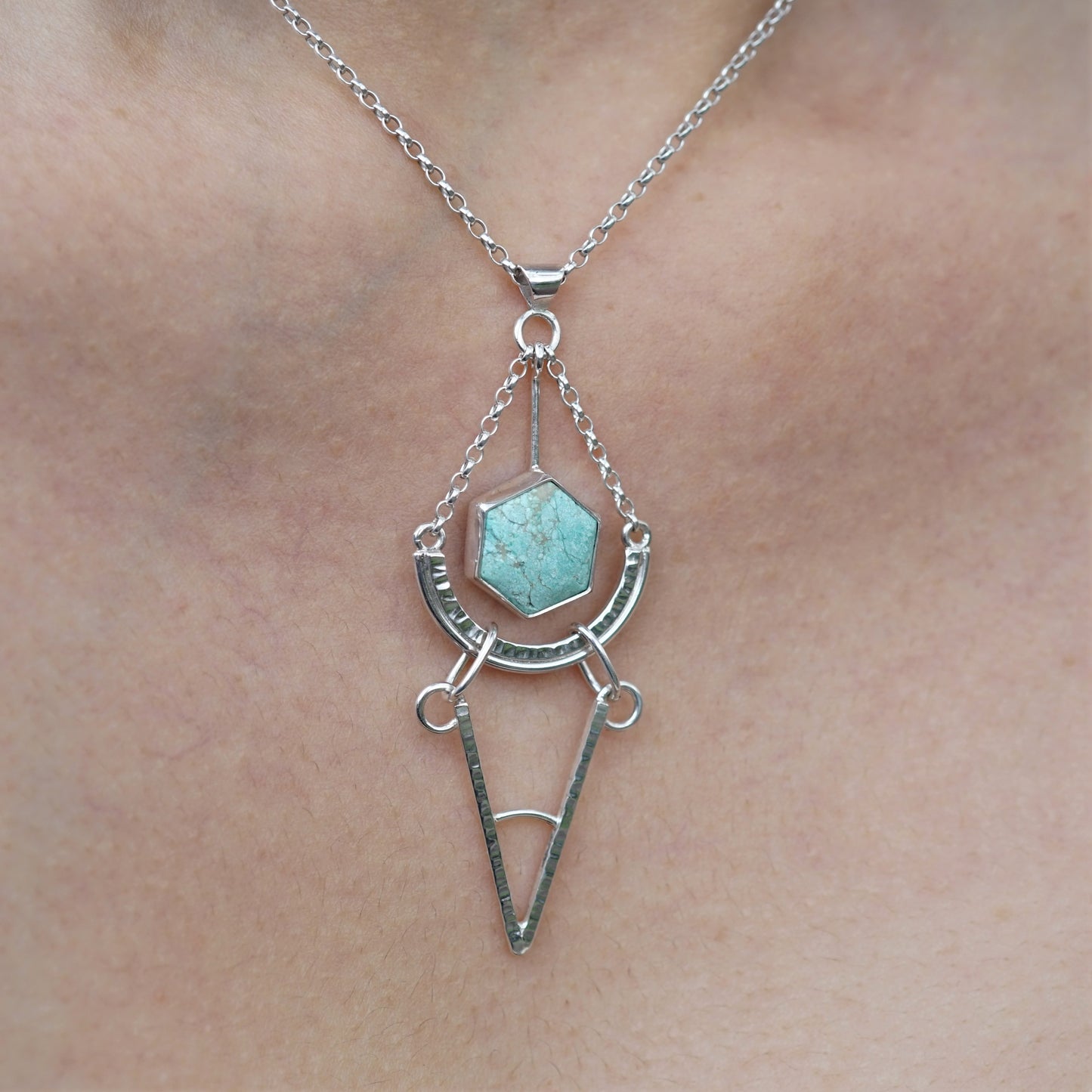 Australian Turquoise and 925 Sterling Silver Pendant