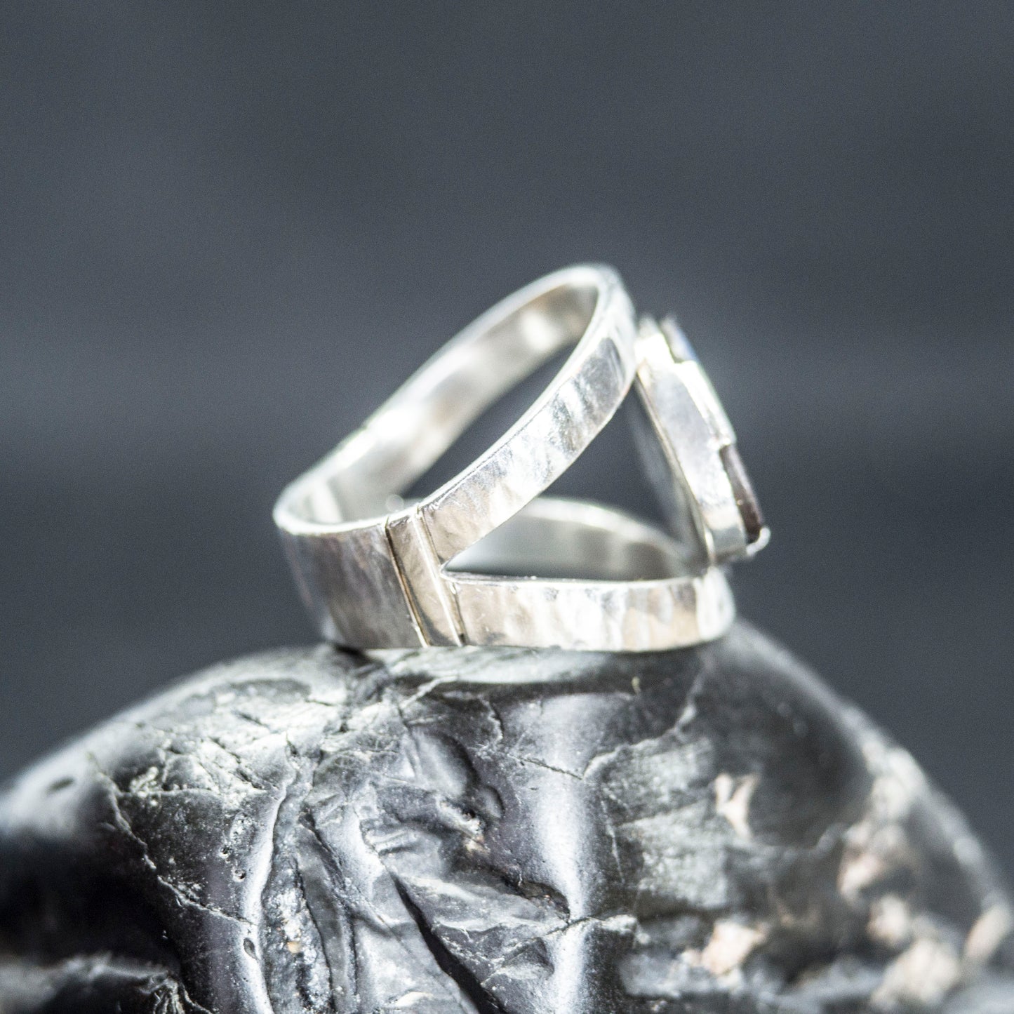 Australian Boulder Opal in a Sterling Silver Ring