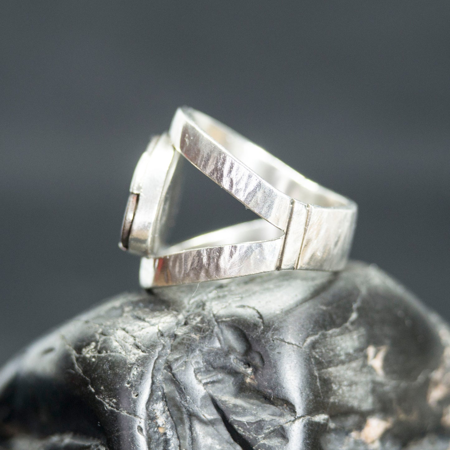 Australian Boulder Opal in a Sterling Silver Ring