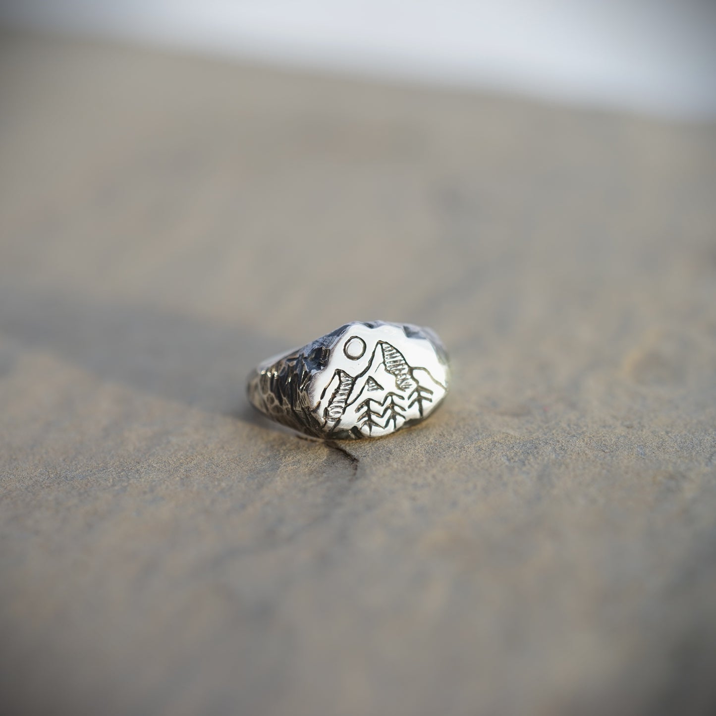 Mountain Landscape Signet Ring