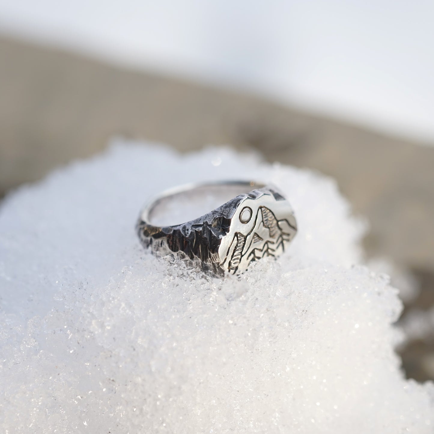 Mountain Landscape Signet Ring