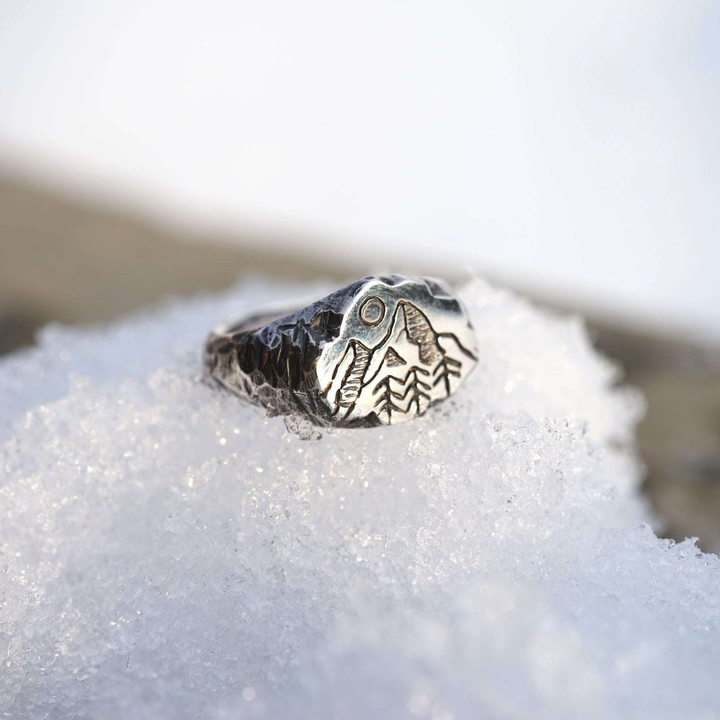 Mountain Landscape Signet Ring