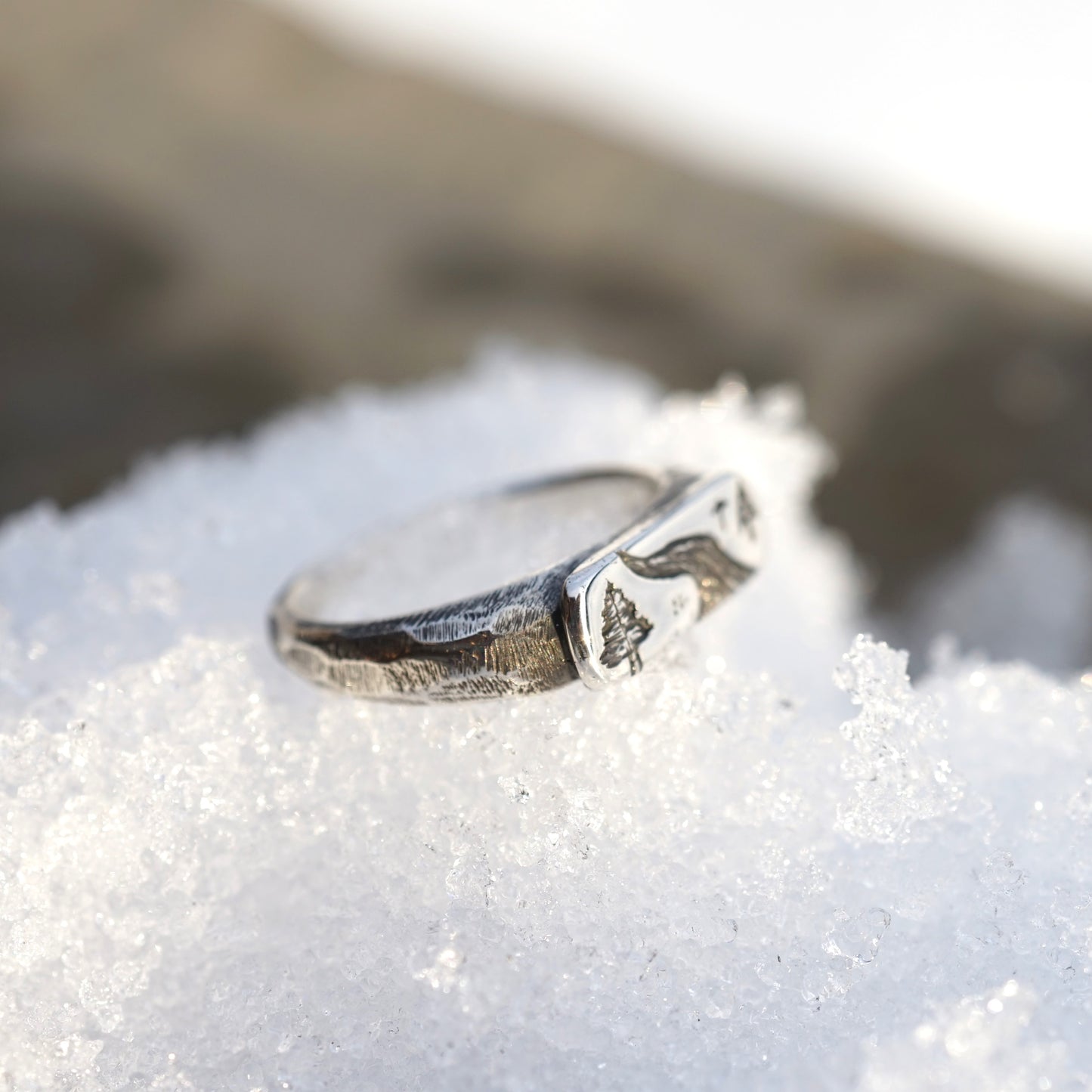 Horizon Stacking Signet Ring