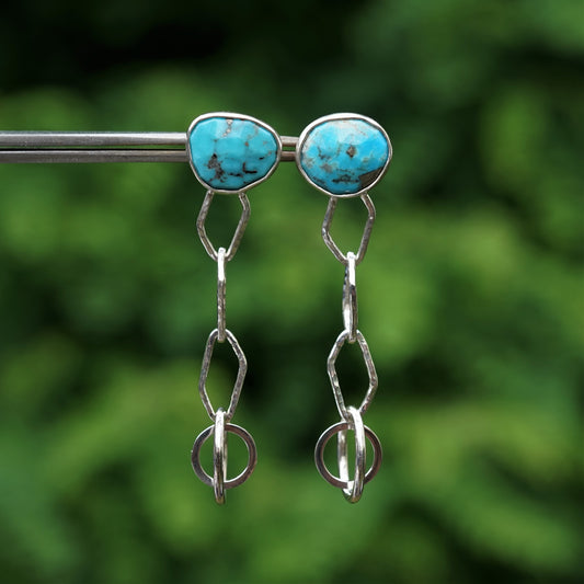 Kingsman Turquoise and 925 Sterling Silver Earrings