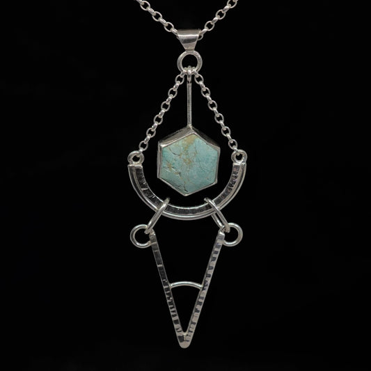 Australian Turquoise and 925 Sterling Silver Pendant