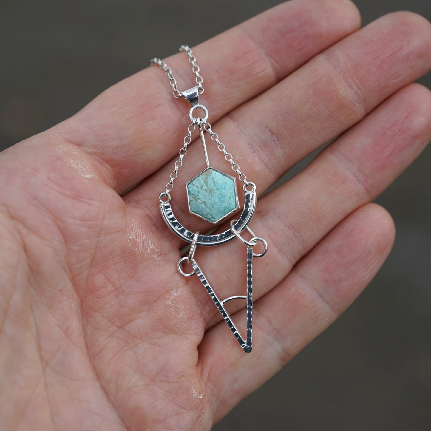 Australian Turquoise and 925 Sterling Silver Pendant