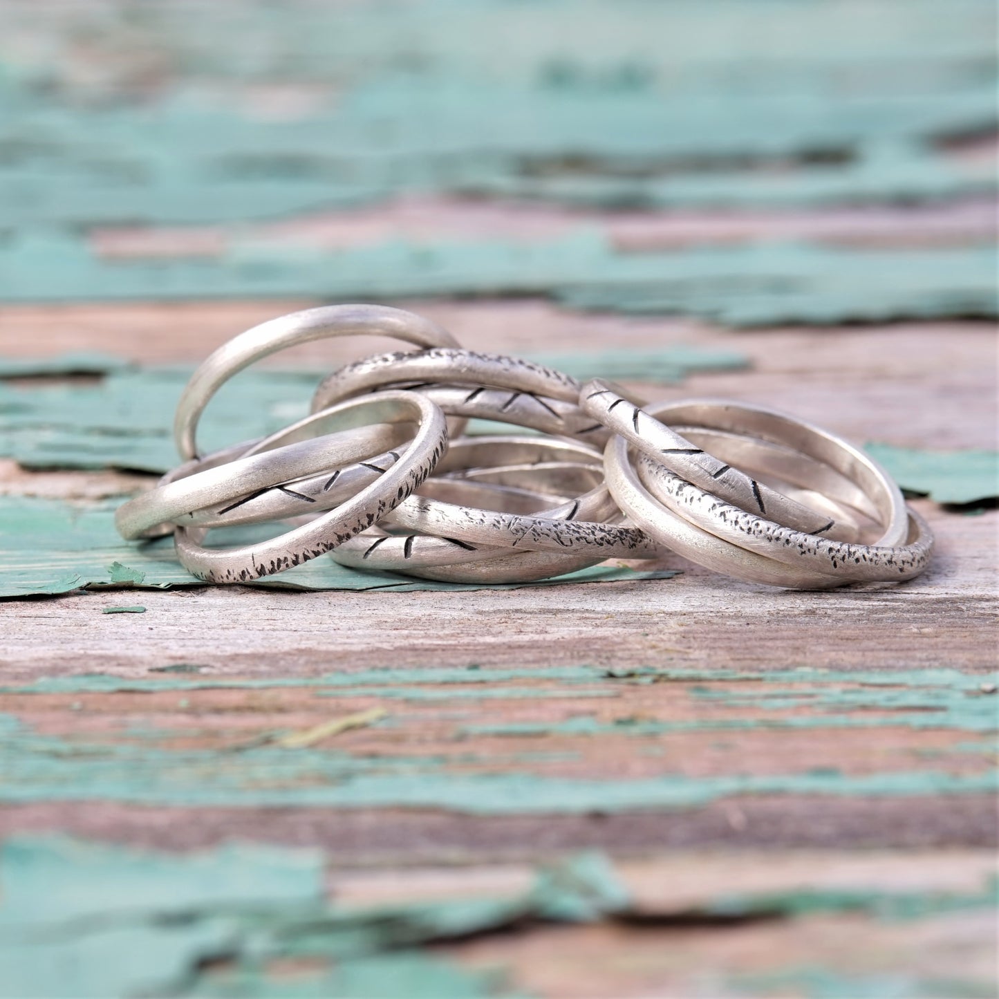 925, Sterling Silver, 2 Tone, Interlocking Rings