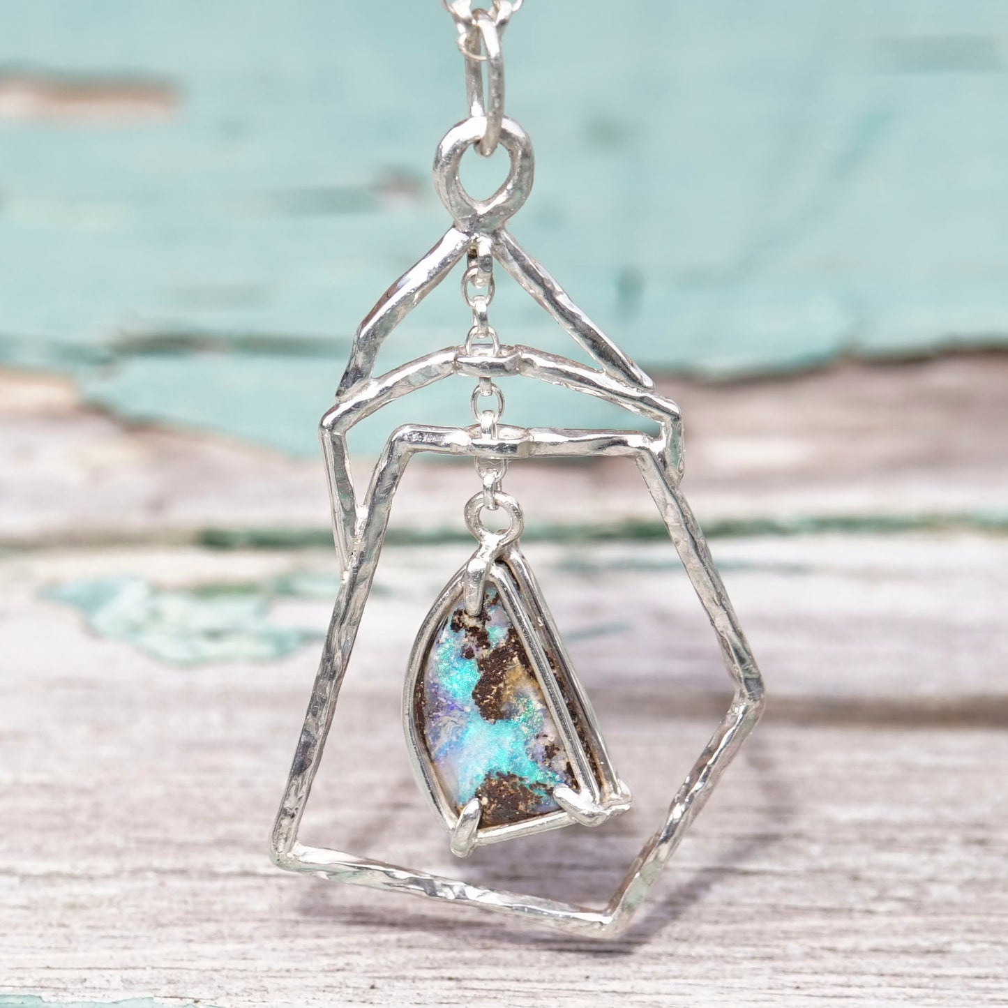 Australian Boulder Opal Pendant